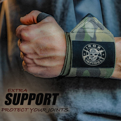 Wrist Wraps for Weightlifting - 18" Heavy Duty Support for Working Out, Gym Accessories for Men - Use for Lifting, Crossfit, Fitness, Exercise, Bench Press, Powerlifting